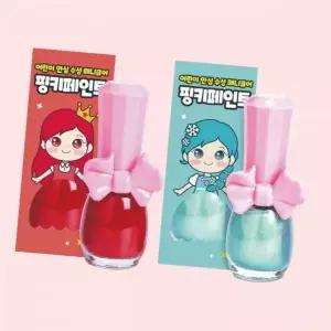 아임핑키 핑키페인트 키즈 어린이 매니큐어 9ml x 2종 세트 빨간사과 샤이니블루 5세트 4673294