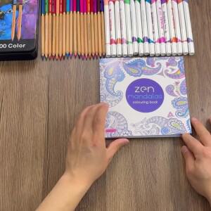 24페이지 만다라 컬러링북 그래피티 드로잉 성인 스트레스 해소