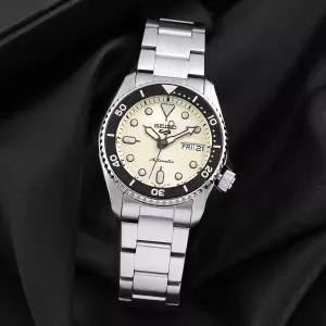 세이코5 SRPK31K1 오토매틱 데이데이트 사파이어 다이버룩 남자 메탈 시계 d4