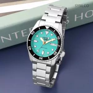 세이코5 SRPK33K1 오토매틱 데이데이트 터콰이즈 다이버룩 남자 메탈 시계 d4