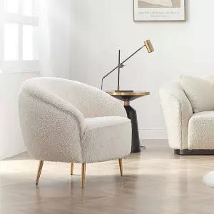 1인용 패브릭 쇼파 리네로제 크림화이트 양털 토고소파