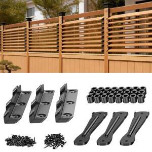 [미국배송] 루버 키트 메탈 루버 셔터용 헤비 듀티 완성 세트 야외 블라인드 데크 선블라인드 시스템 블랙1세트