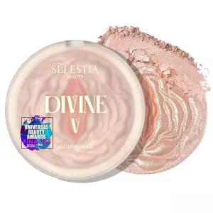 셀에스티아 뷰티 파우더 형광펜 메이크업 ？ 디바인 브이 모든 피부 톤을 위한 빛나는 광채 쉽게 바를 수