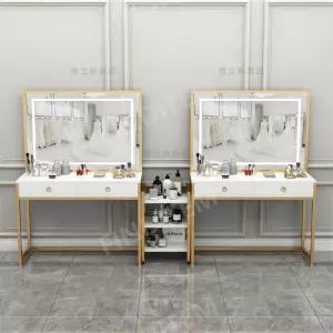 미용실 웨딩샵 메이크업 골드프레임 테이블 조명