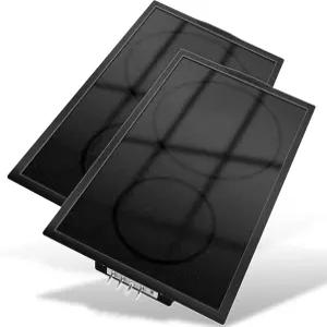 2팩 업그레이드된 A122BA A122B 쿡탑 카트리지 젠에어 교체 부품 레인지/쿡탑 복사 요소 유리 표면용 블랙