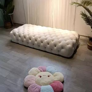 벨벳 패브릭 등받이없는소파 인테리어 쇼파 현관 북유럽