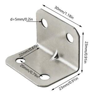 20pcs 앵글 철 보드 테이블 의자 캐비닛 옷장 고정 커넥터 90도 철판 브래킷