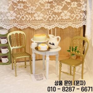 1:12 미니어처 가구 철제 예술 테이블과 의자 하우스 장식에 적합