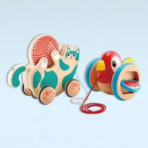 [하페] 풀어롱2종(03602set) 영유아 아기 원목 걸음마 풀어롱 장난감