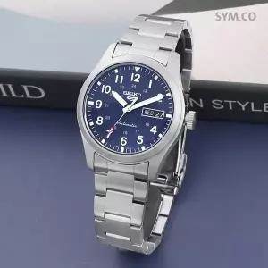 [세이코]5 SRPG29K1 오토매틱 스포츠 블루 캘린더 남자 메탈 시계 d4