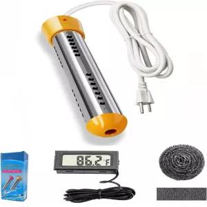 공기 주입식 풀 욕조용 HASTER 휴대용 침지 온수기 304 SS 가드가 장착된 버킷 히터 LCD 온도계가 전기