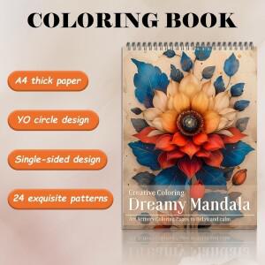 꽃만다라 테마 색칠 그림 피는 형태 아름다운 패턴 발렌타인 데이 크리스마스 휴일 파티 선물