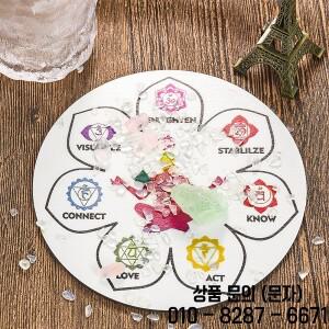 차크라 점술 나무 보드 진자 Dowsing 형이상학 제단 명상 Om 레이키 크리스탈베이스