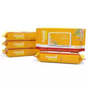 플러시 가능한 물티슈 부드럽고 순한 재스민 향 알로에 비타민 E가 함유된 5팩