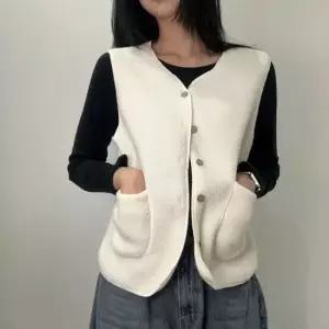 아트박스 갓샵 양털 뽀글이 조끼 베스트 2color 후리스 플리스 T141