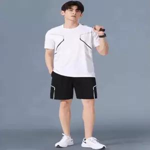 남성 트레이닝복 상하의세트 반팔 여름운동복 반바지 운동복 남성 헬스복 여름 트레이닝복