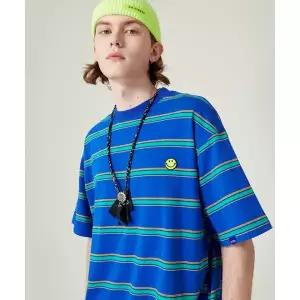 GOSTREET 스트라이프 스마일 와펜티- 블루 2077206