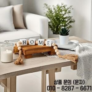 나무 알파벳 비즈 태슬 가랜드 창의적인 헴프 홈 데코 리스 모던 거실 장식품