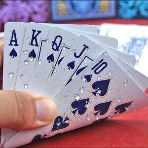 55 카드 놀이 방수 PVC 서리로 덥은 매직 박스 플라스틱 세트 포커 클래식 도구 탁상 게임