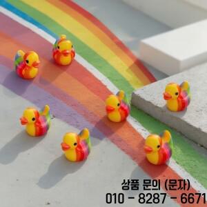 10 100pcs 미니 수지 다채로운 오리 작은 세트 화분에 소형 장식 정원 집 케이크 DIY 파티