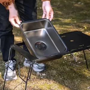 휴대용 간이 개수대 캠핑 싱크대 이동식 세면기 싱크볼 접이식 커버 씽크대