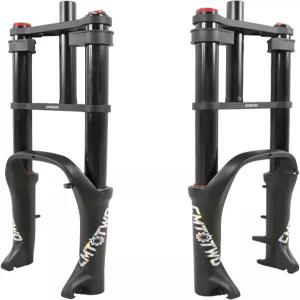 CMTOTWO 전기 자전거 에어 서스펜션 포크 20인치 4.0 팻 타이어 프론트 185mm 여행 허브 간격 QR - MTB