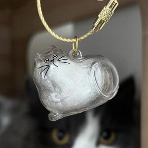 고양이 털 보관 캡슐 키체인 반려동물 수집 기념 악세서리 심플한 디자인의 모양