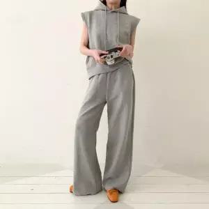 여자 슬리브리스 넓은 후디 바지 면스판 빅사이즈 세트