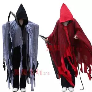 할로윈 사신 코스프레 파티 망토 레드 분장 후드 유령