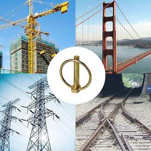 6x50mm 헤비듀티 스틸 린치핀(R 클립) 히치 트레일러 트랙터 및 화물 링 고정용 10/20/30개 퀵 릴리스 안전핀