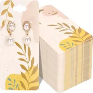 조이크래프트 100Pcs 귀걸이 카드 - 6개의 구멍이 있는 2x3.5인치 디스플레이 홀더 판매 걸이 보석 DIY