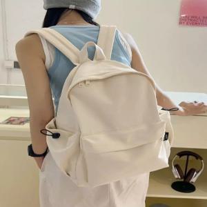 대형 신상 방수 디자인 빈티지 심플 학생 남녀공용 백팩 데일리 페브릭 캐주얼