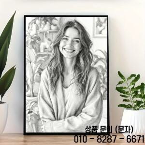 맞춤형 사진 흑백 연필 스케치 스타일 캔버스 프린트 웨딩 가족 애완동물 벽 예술 포스터 홈 데코