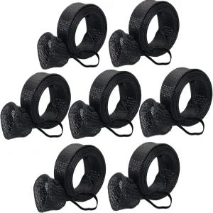 위트와티아 낚싯대 커버 7팩 슬리브 양말 폴 글러브 보호대 플라이 스피닝 캐스팅 바다 액세서리 도구 블랙