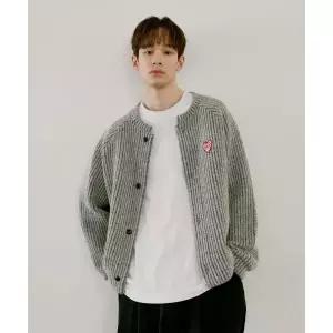 THEMATEE 마티 하트 와펜 가디건 - 그레이 2081351