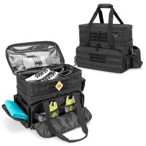 나무 받침대가 있는 DSLEAF 볼링백 2종 세트, 신발 보관함이