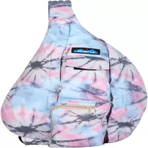 KAVU 오리지널 로프 자루 슬링 크로스바디 백팩 - 스파이럴 타이 염료