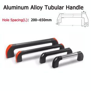 1pcs 200mm 650mm 구멍 간격 알루미늄 합금 관형 핸들 도구 카트 기계 슬라이딩 캐비닛 도어 용접
