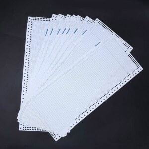 뜨개질 기계 펀치 카드 24 꽃 카드 뜨개질 기계 액세서리용 뜨개질 기계 펀치 카드 빈 카드 10장 24봉 스티치 기계 클리어 Sk155