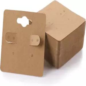 크래프트 귀걸이 판매용 카드 100개 빈 종이 홀더 보석 DIY 공예 소매용 6홀짜리 디스플레이