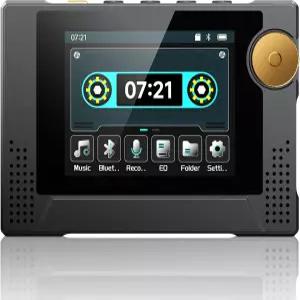 64GB 80년대 레트로 MP3 플레이어 HD 스피커 포함 카세트 향수 다이내믹 UI 테이프 드라이브 모양 휴대용