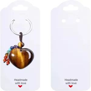 ALLWSLucky 100PCS 키체인 디스플레이 카드 2.16인치 x 6인치 핸드메이드 러브 크래프트 페이퍼 주얼리