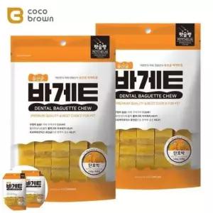 [반려] 치아관리 덴탈바게트츄 단호박 덴탈 건강 강아지개껌 애견 유산균 구강관리 소형견 120gx2