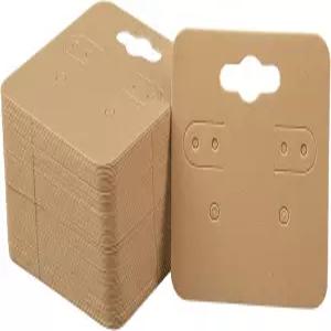 100pcs 2인치 귀걸이 홀더 디스플레이를 위한 맞춤형 카드 걸기 6개의 구멍이 있는 빈 종이 보석 DIY