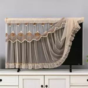 티비가리개 TV 스크린 먼지 모니터 60 65 자수 장식 인치 75 LCD 집 보호대 55