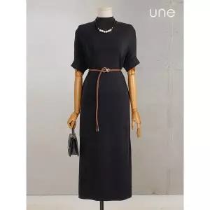 [하프클럽/윈]UNE미니멀돌먼 롱니트원피스