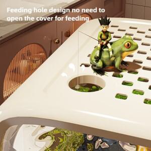 특이한 수족관 어항 생태 조경 세트 일체형 여과 산소 발생기 투명 거북이