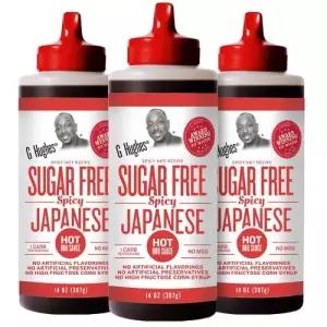 G 휴즈 무설탕 매운 일본식 바비큐 소스 - 텐 무첨가 핫 생선 고기 닭 날개 볶음 채소 없음 14 Fl Oz 3팩