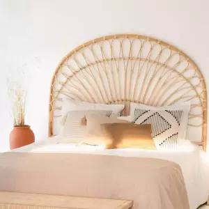 라탄 헤드 인테리어(1) 등받이 프레임 보드 침대 고급 등나무 호텔