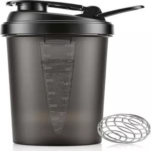 Cpulnox Pro 믹싱 볼 셰이커 병 24온스 누수 방지 뚜껑 짐 준비용 프로틴 컵 청소하기 쉬운 700ml 블랙 -2